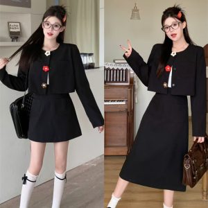 Women's 2026 Spring Two-Piece Set Long Sleeve Round Neck Cotton