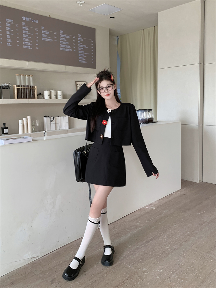 Women's 2026 Spring Two-Piece Set Long Sleeve Round Neck Cotton - Image 2