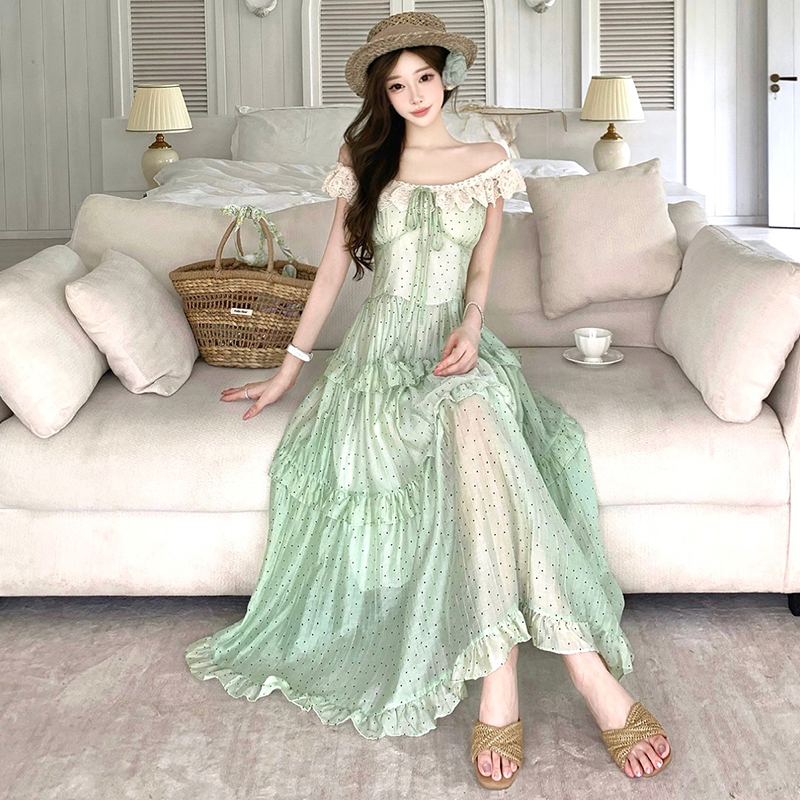 French Sleeveless Dress 2026 Summer New Waist-Cinching Slimming Large Swing Long Dress Tea Break Style - Image 3