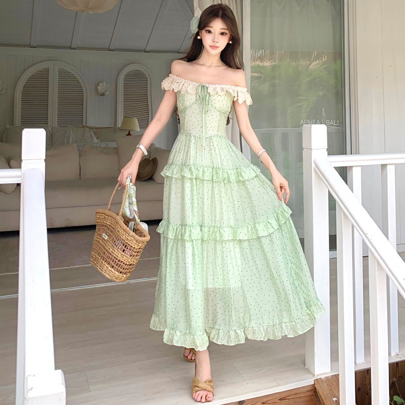 French Sleeveless Dress 2026 Summer New Waist-Cinching Slimming Large Swing Long Dress Tea Break Style - Image 5