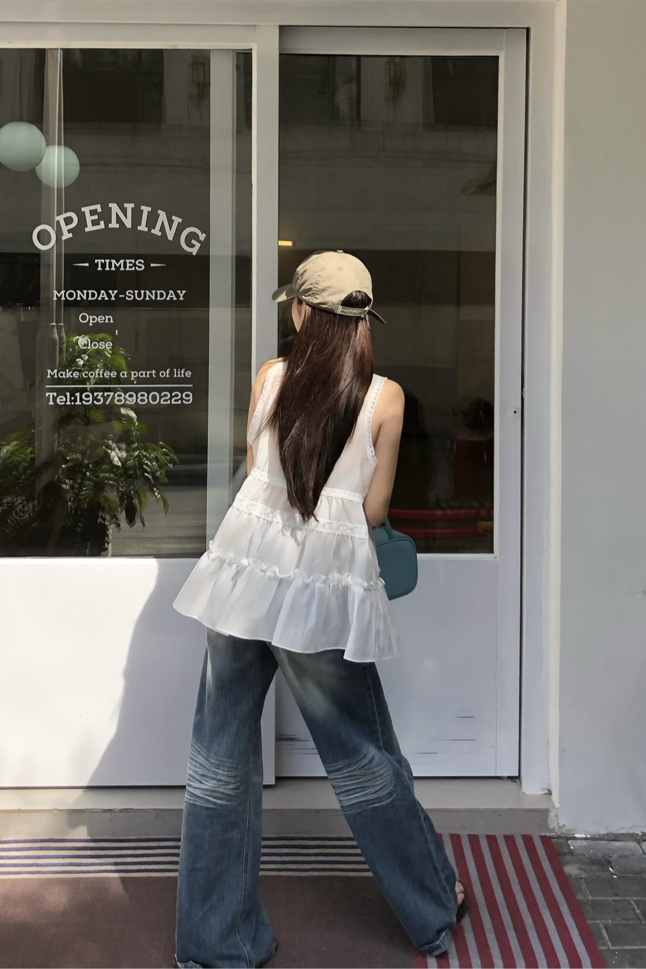Sweet Lace Trim Sleeveless Blouse for Women - Image 5
