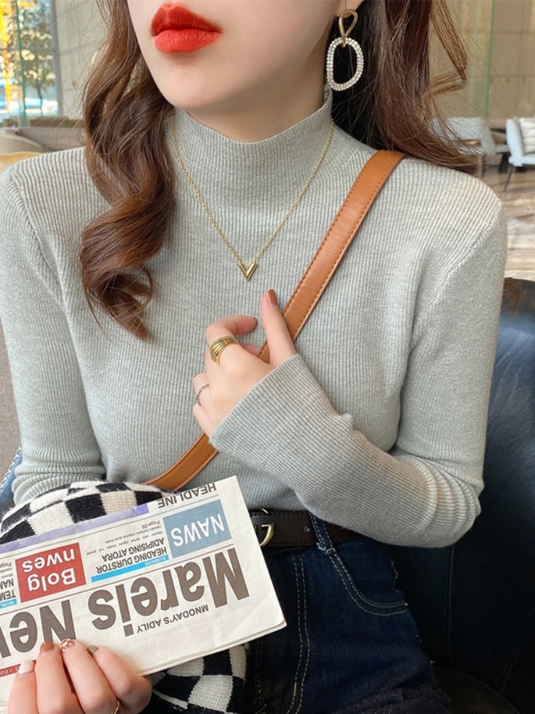 Women's Half Turtleneck Knit Sweater 2026 Fall Winter Base Layer - Style 3aa7f2 - Image 4