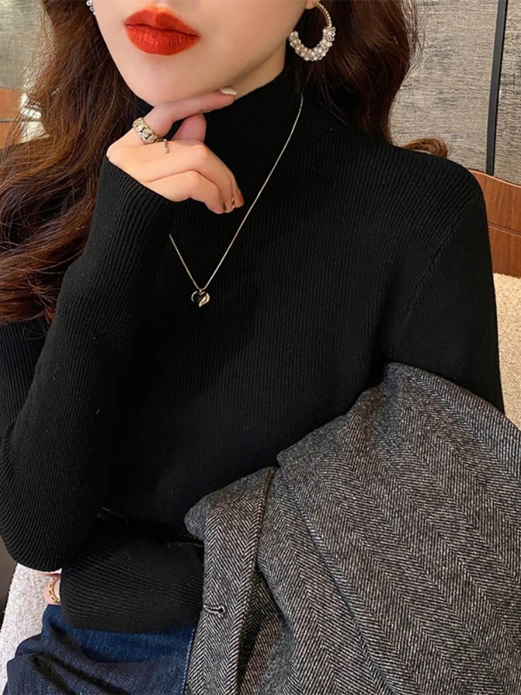 Women's Half Turtleneck Knit Sweater 2026 Fall Winter Base Layer - Style 3aa7f2 - Image 3