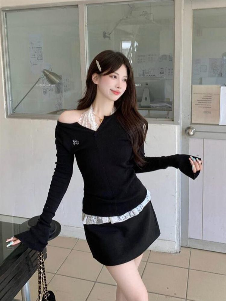 Women's V-Neck Long Sleeve T-Shirt Slim Fit Layering Top 2026 Summer New - Image 4